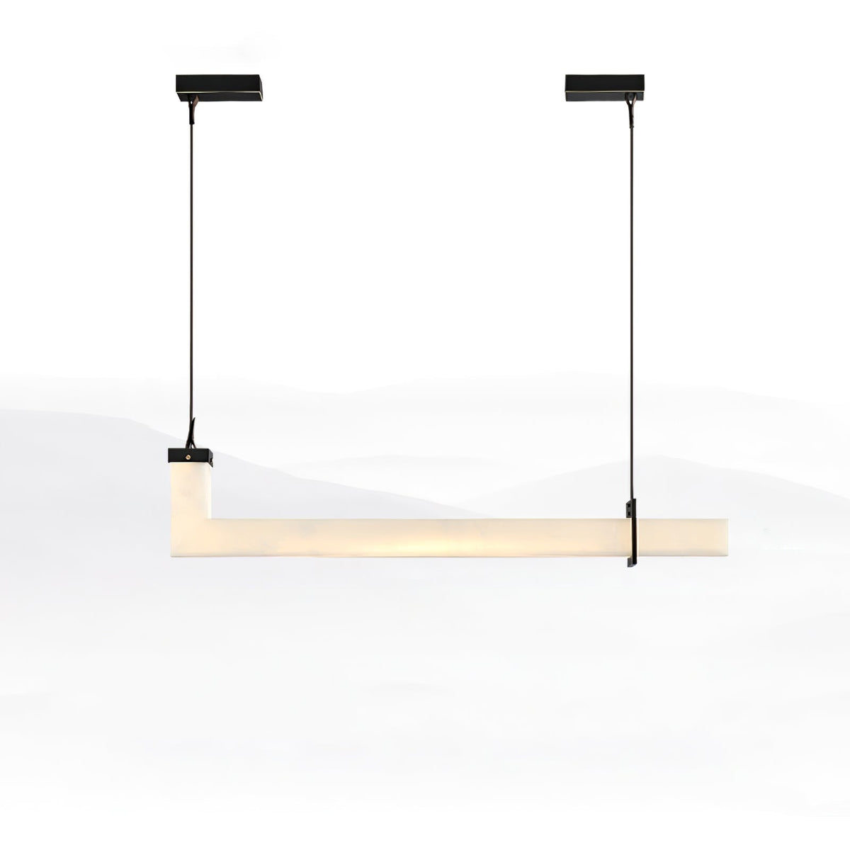 L-Axis Pendant Lamp - L 39.4 in x H 9.1 inBlack & WhiteWarm Lightcasivra