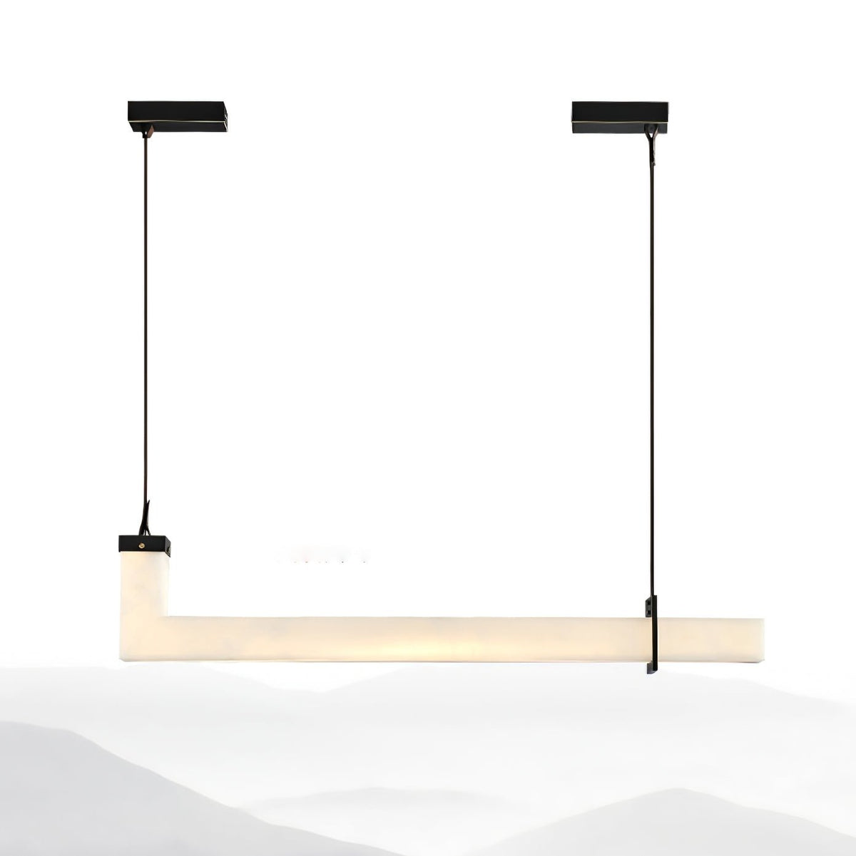 L-Axis Pendant Lamp - L 47.2 in x H 9.1 inBlack & WhiteWarm Lightcasivra