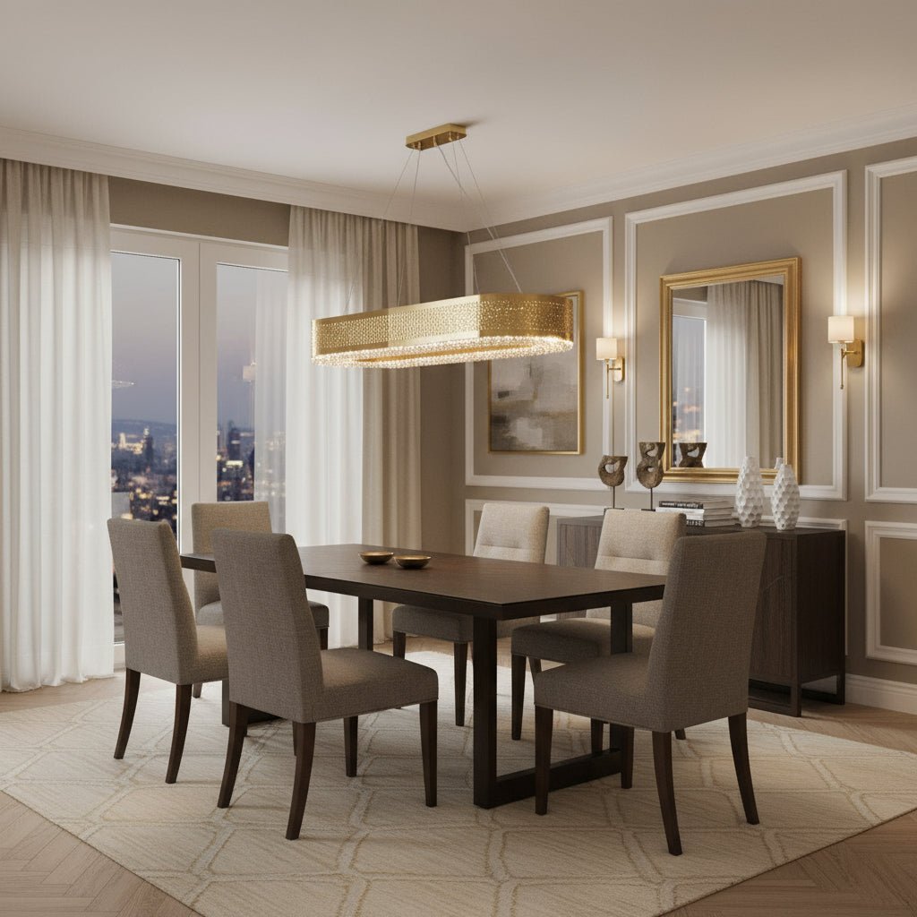 buyGiovanni Gold Crystal Dining Chandelier - Morsale