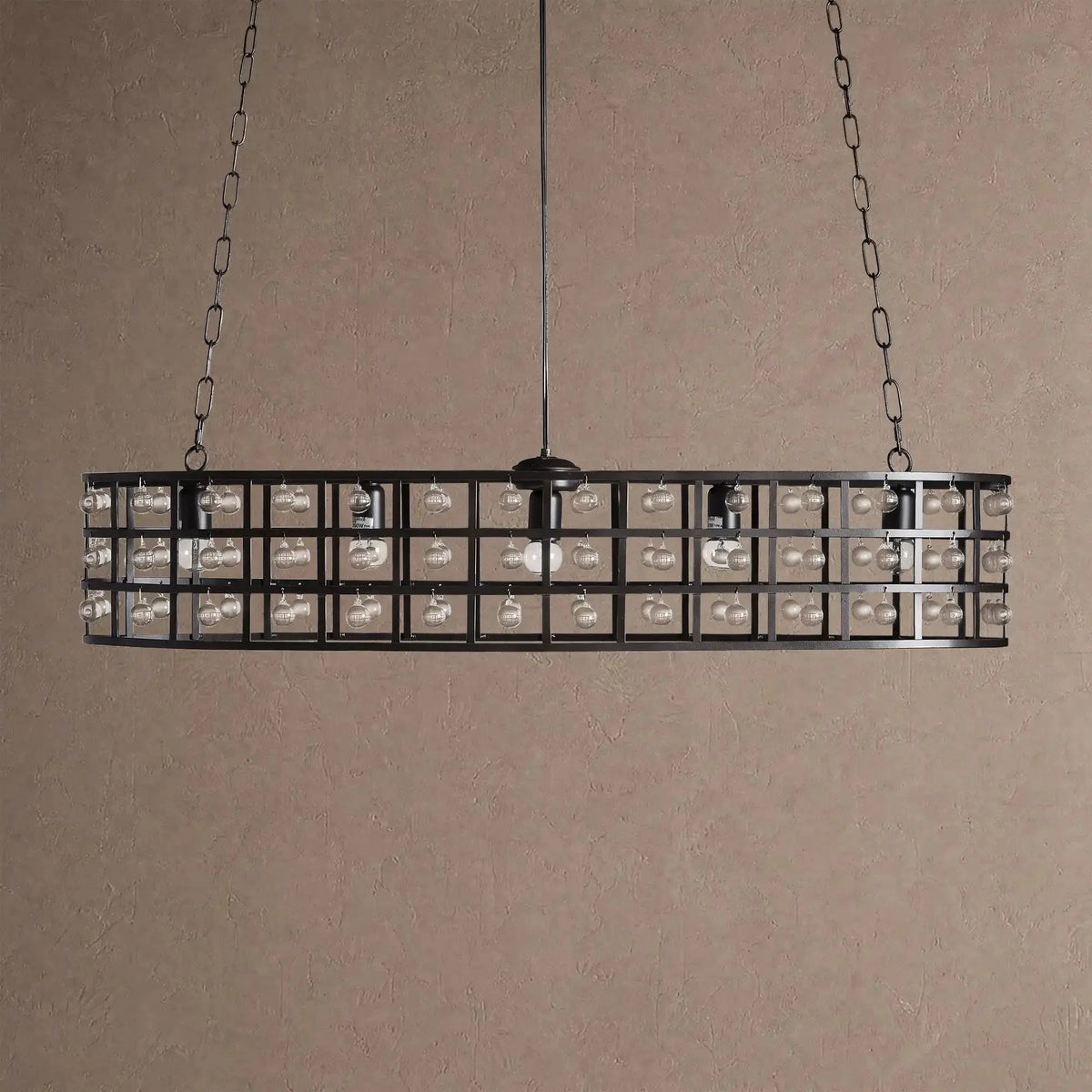 Lucarne 5-Light Oval Chandelier - Silver Claycasivra
