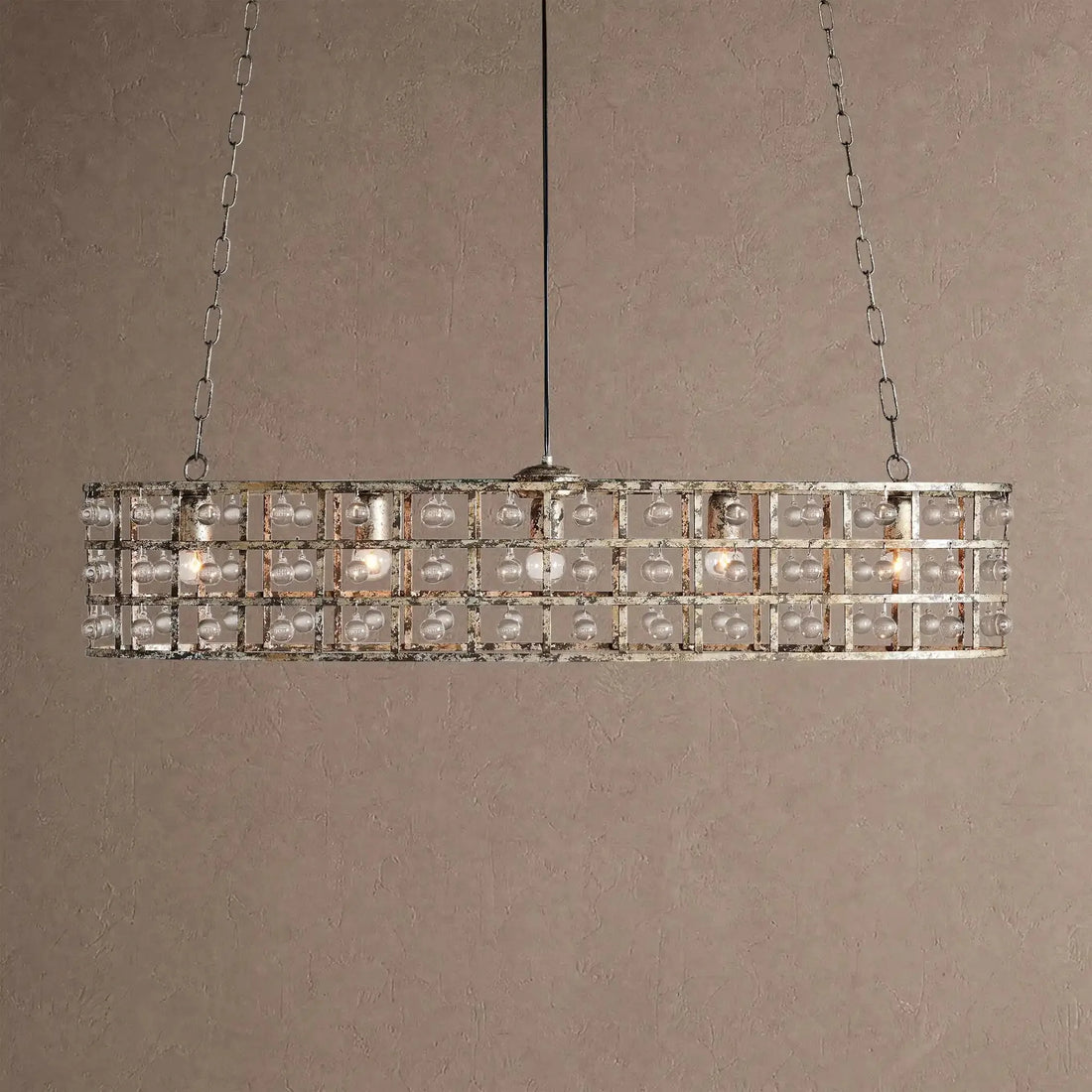 Lucarne 5-Light Oval Chandelier - Silver Claycasivra