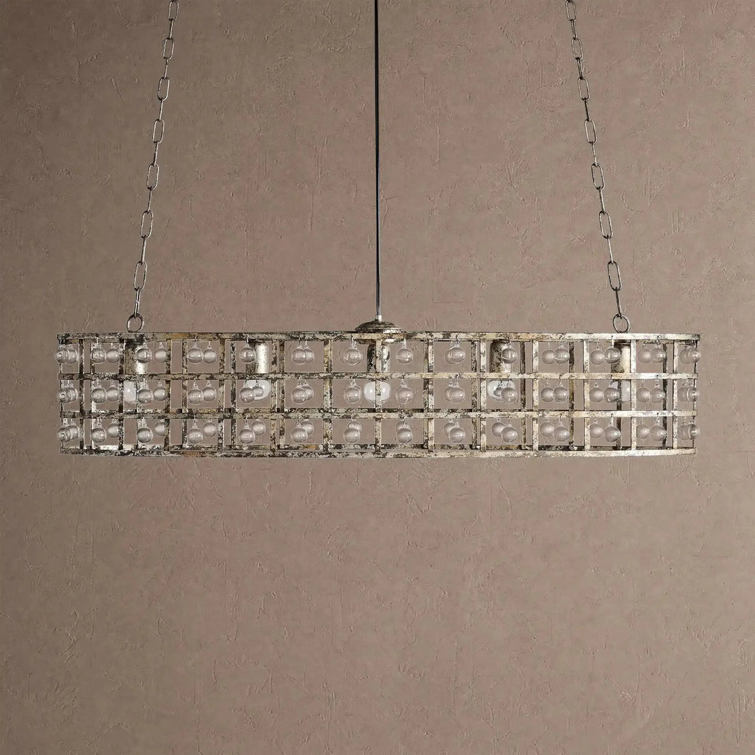 Lucarne 5-Light Oval Chandelier - Silver Claycasivra