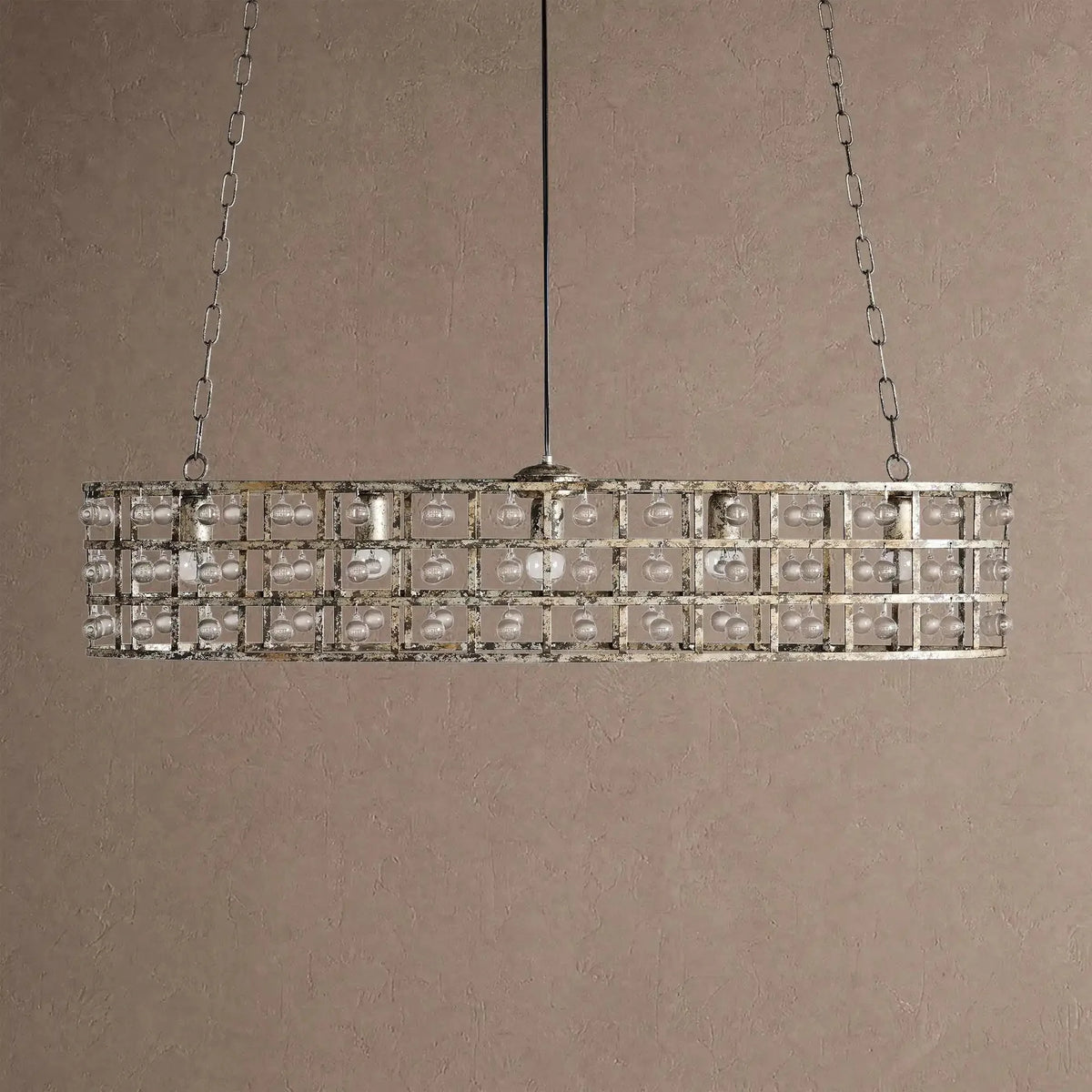 Lucarne 5-Light Oval Chandelier - Silver Claycasivra