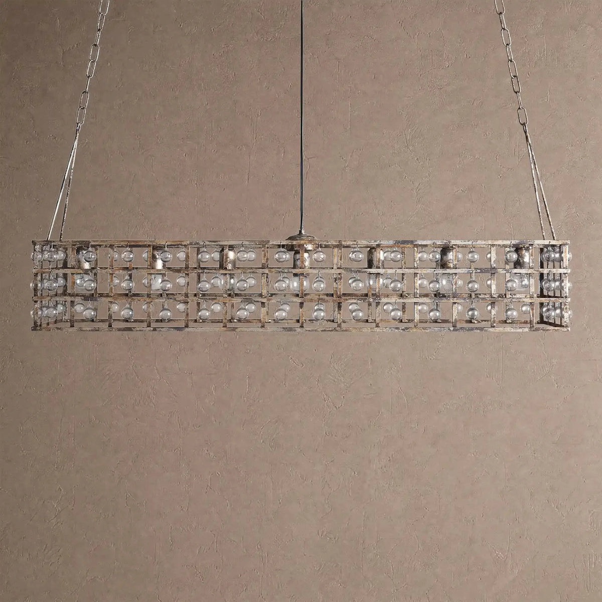 Lucarne Rectangular Chandelier 7-Light - Blackcasivra
