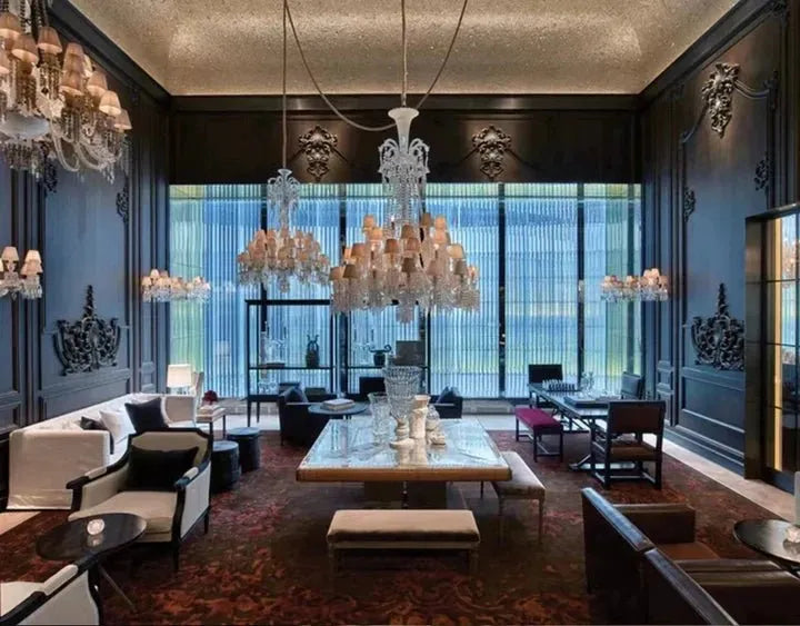 Large Light Luxury Classic Tiered Crystal Candle shaded Chandelier for High-ceiling Rooms/Living Room-Chandeliers-casivra-casivra