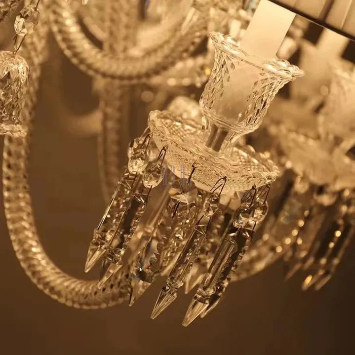 Large Light Luxury Classic Tiered Crystal Candle shaded Chandelier for High-ceiling Rooms/Living Room-Chandeliers-casivra-casivra