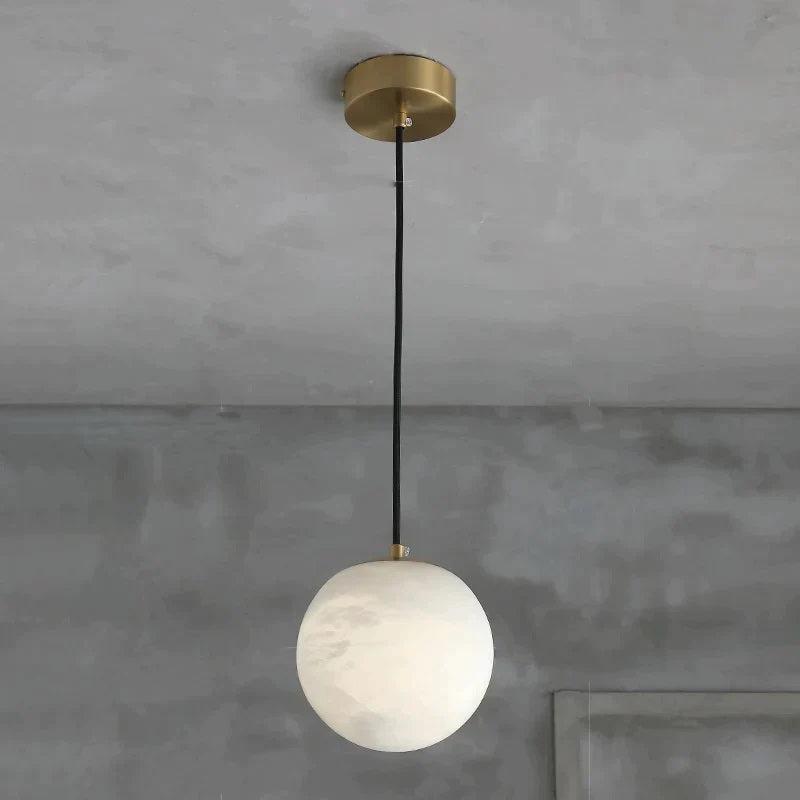 Larry Alabaster Ball Pendant Light For Kitchen Island - 5 inchescasivra