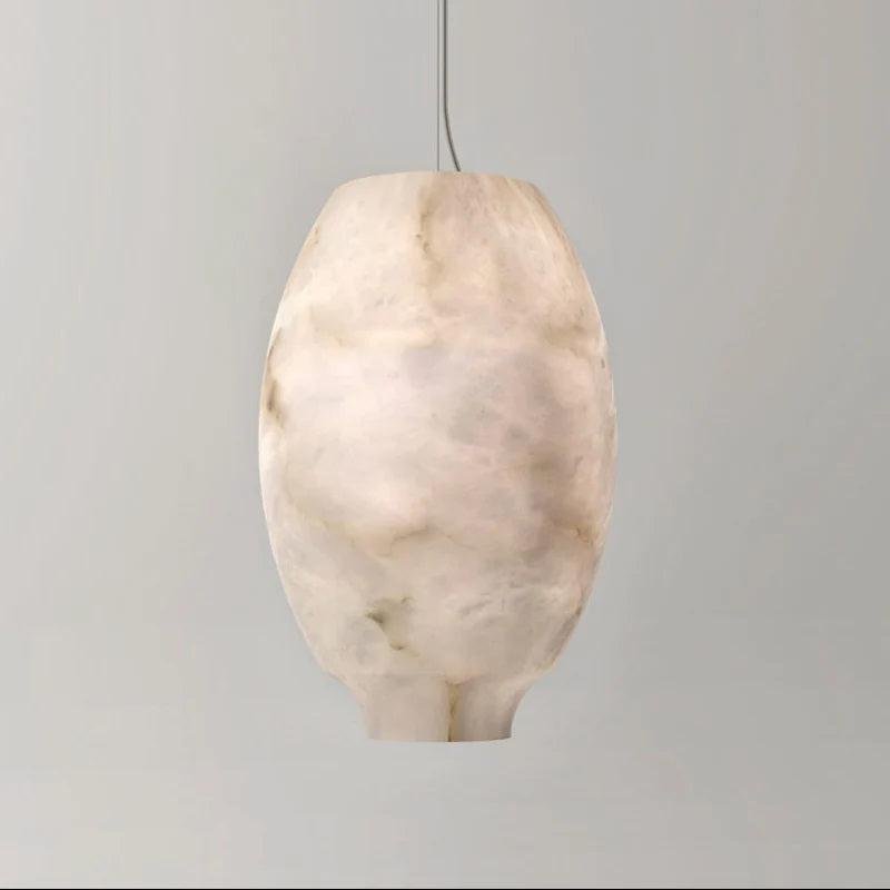 Larry Alabaster Lantern Bedside Pendant Light - Largecasivra