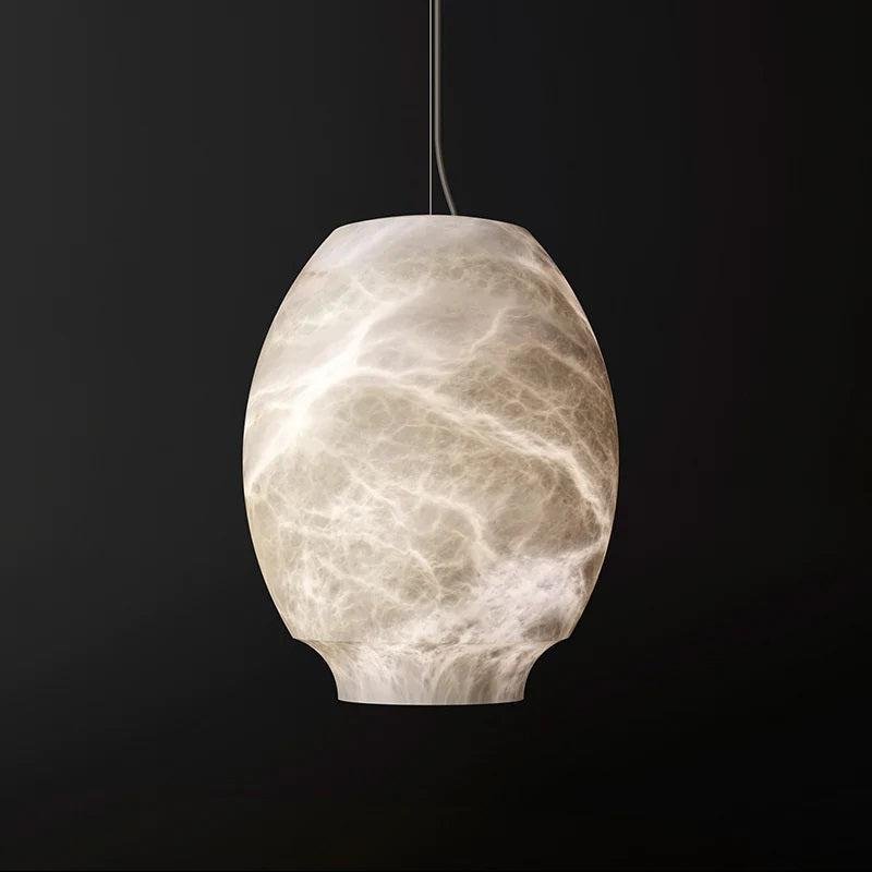 Larry Alabaster Lantern Bedside Pendant Light - Largecasivra