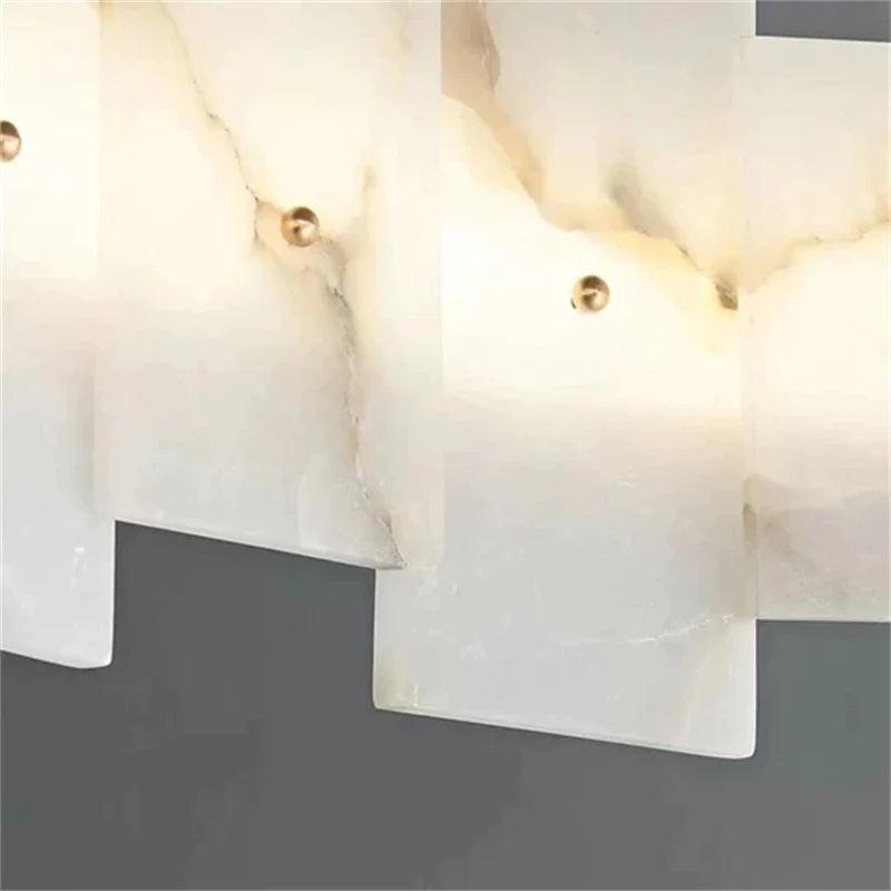 Larry Modern Round Marble Chandelier For Living Room - 31"Dcasivra