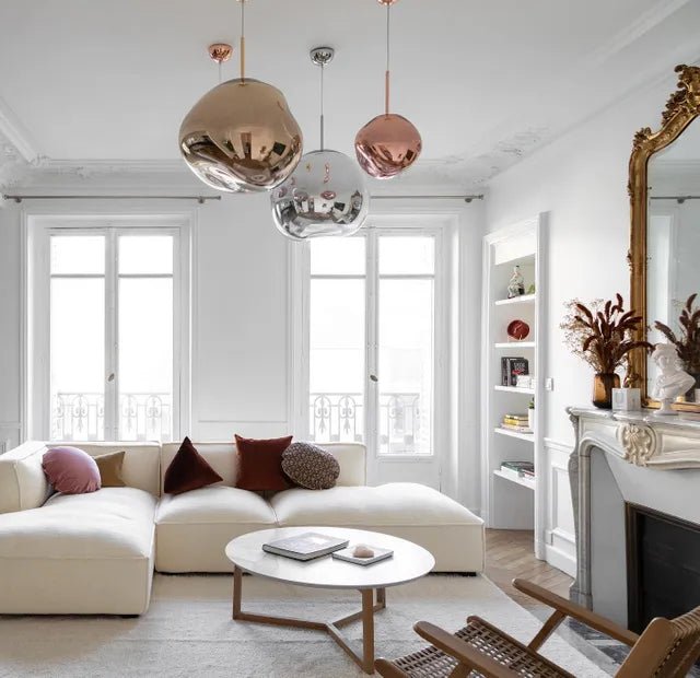 Lava Chandelier Villa Loft Duplex Stairwell Pendant Light - Gold5 Balls - Style Acasivra