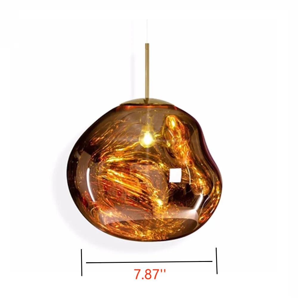 Lava Chandelier Villa Loft Duplex Stairwell Pendant Light - Gold1 Ball - DIA 7.87'' / 20cmcasivra