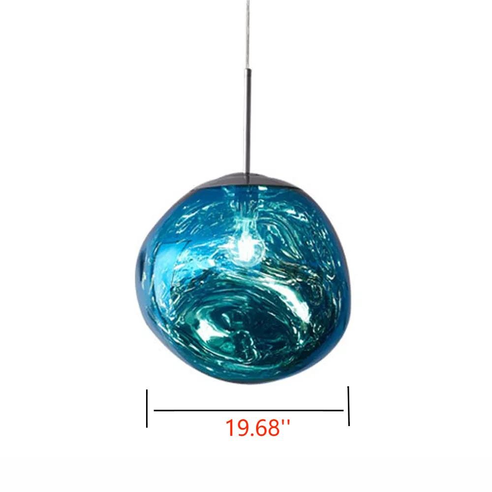Lava Chandelier Villa Loft Duplex Stairwell Pendant Light - Blue1 Ball - DIA 19.68'' / 50cmcasivra