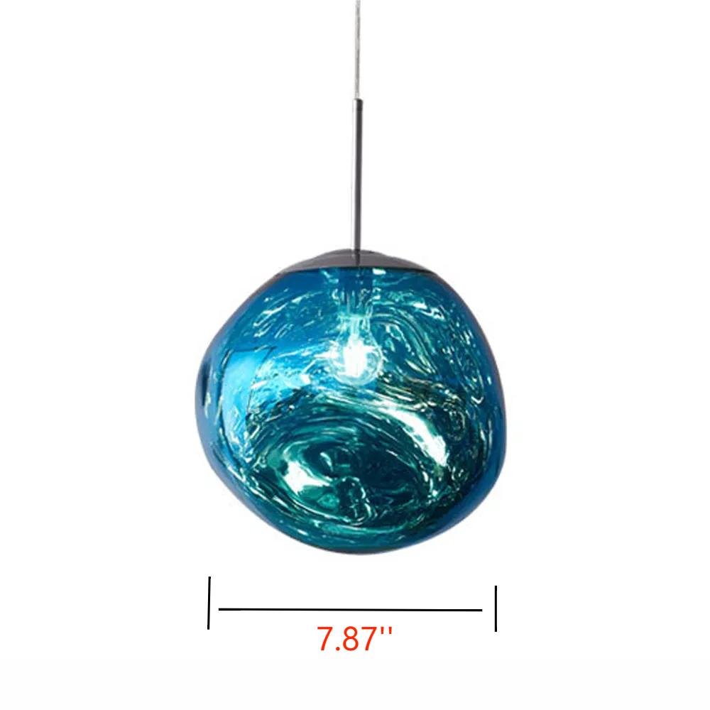 Lava Chandelier Villa Loft Duplex Stairwell Pendant Light - Blue1 Ball - DIA 7.87'' / 20cmcasivra