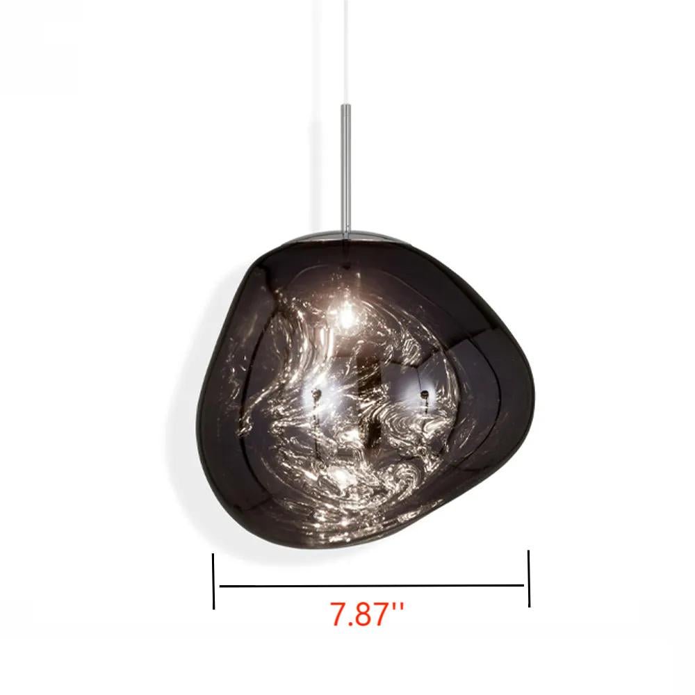 Lava Chandelier Villa Loft Duplex Stairwell Pendant Light - Smokey Gray1 Ball - DIA 7.87'' / 20cmcasivra