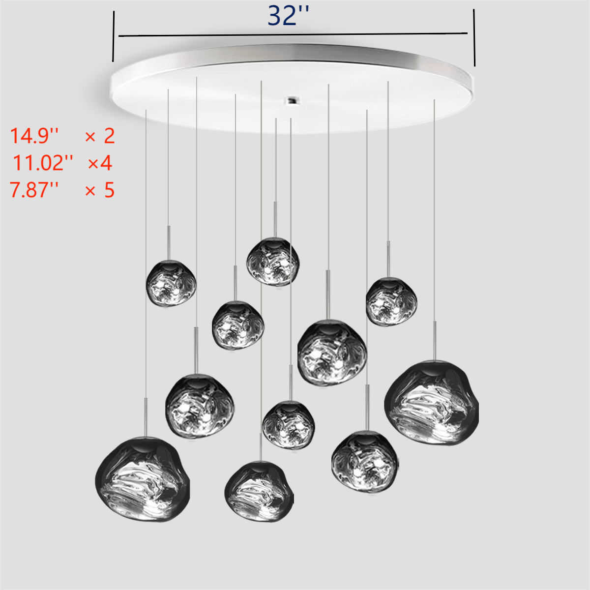 Lava Chandelier Villa Loft Duplex Stairwell Pendant Light - Gold11 Ballscasivra