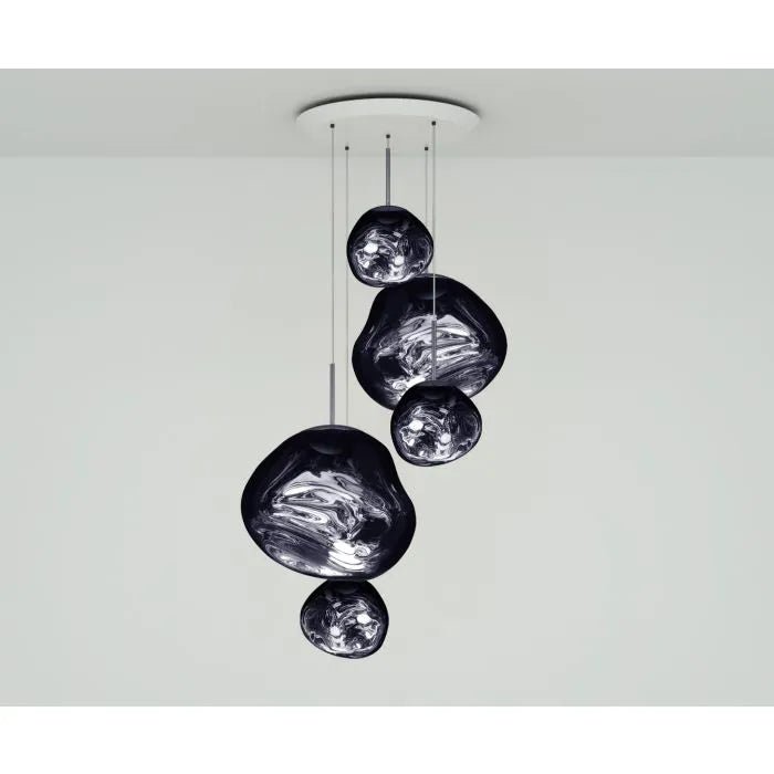 Lava Chandelier Villa Loft Duplex Stairwell Pendant Light - Smokey Gray5 Balls - Style Acasivra