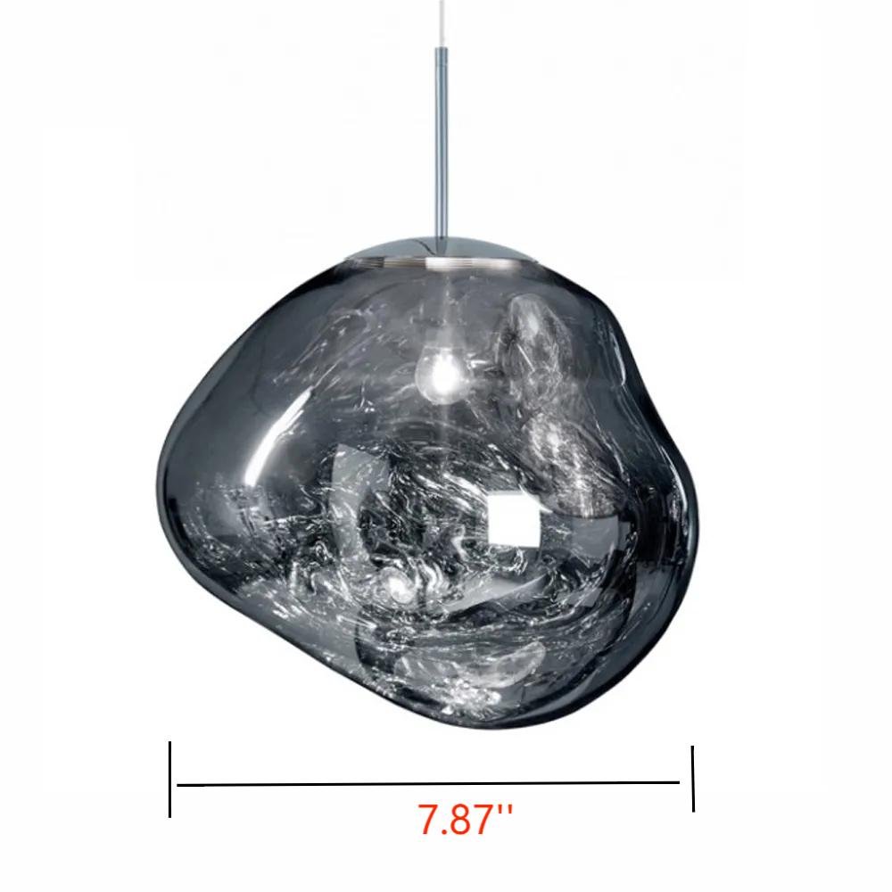 Lava Chandelier Villa Loft Duplex Stairwell Pendant Light - Silver1 Ball - DIA 7.87'' / 20cmcasivra