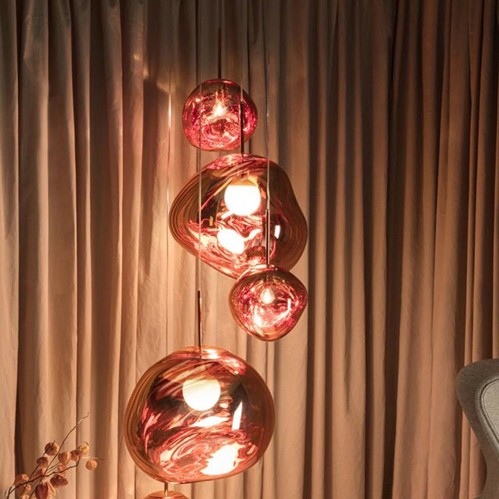 Lava Chandelier Villa Loft Duplex Stairwell Pendant Light - Gold1 Ball - DIA 14.9'' / 38cmcasivra