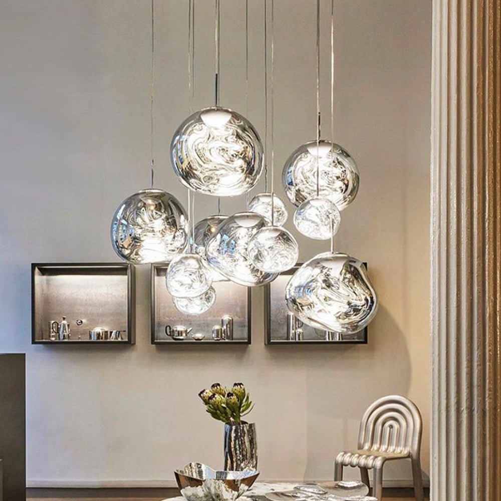 Lava Chandelier Villa Loft Duplex Stairwell Pendant Light - Gold1 Ball - DIA 7.87'' / 20cmcasivra