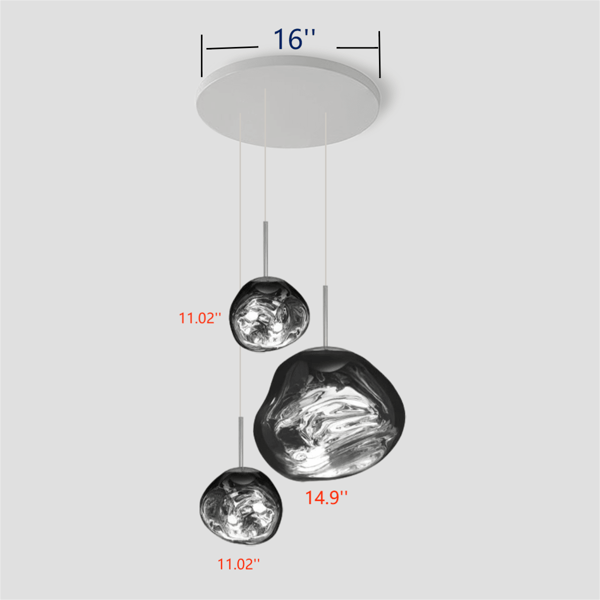 Lava Chandelier Villa Loft Duplex Stairwell Pendant Light - Blue3 Ballscasivra