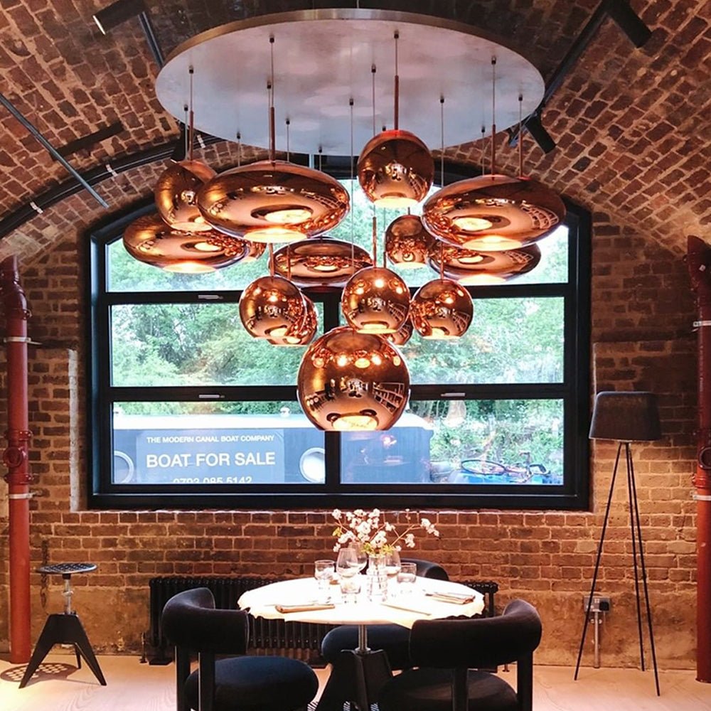 Lava Chandelier Villa Loft Duplex Stairwell Pendant Light - Gold16 Ballscasivra
