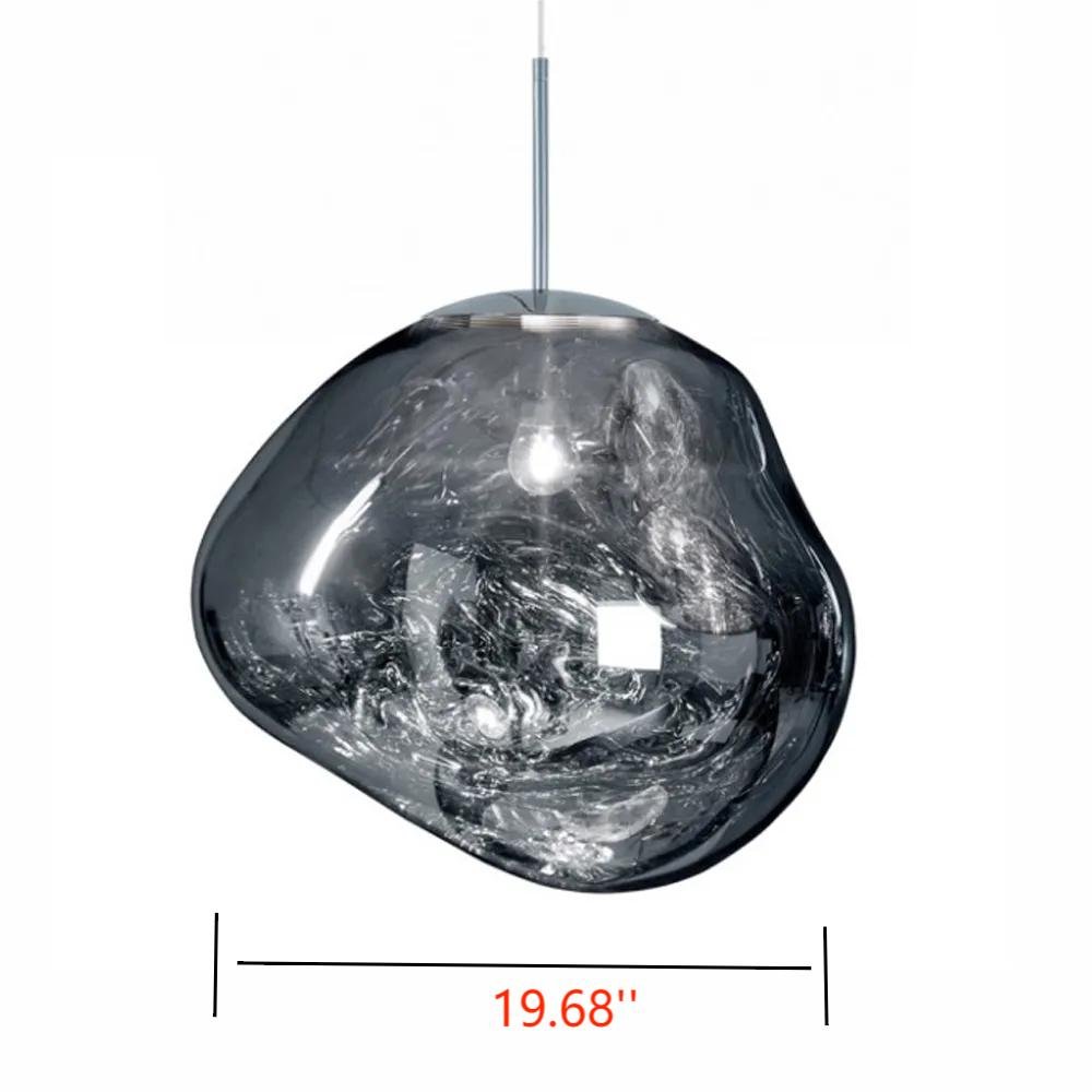 Lava Chandelier Villa Loft Duplex Stairwell Pendant Light - Silver1 Ball - DIA 19.68'' / 50cmcasivra