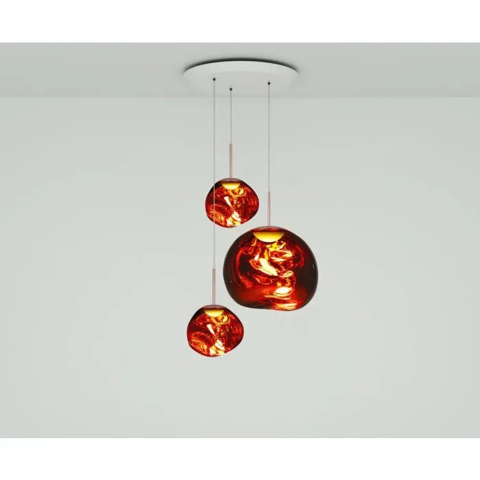Lava Chandelier Villa Loft Duplex Stairwell Pendant Light - Silver3 Ballscasivra