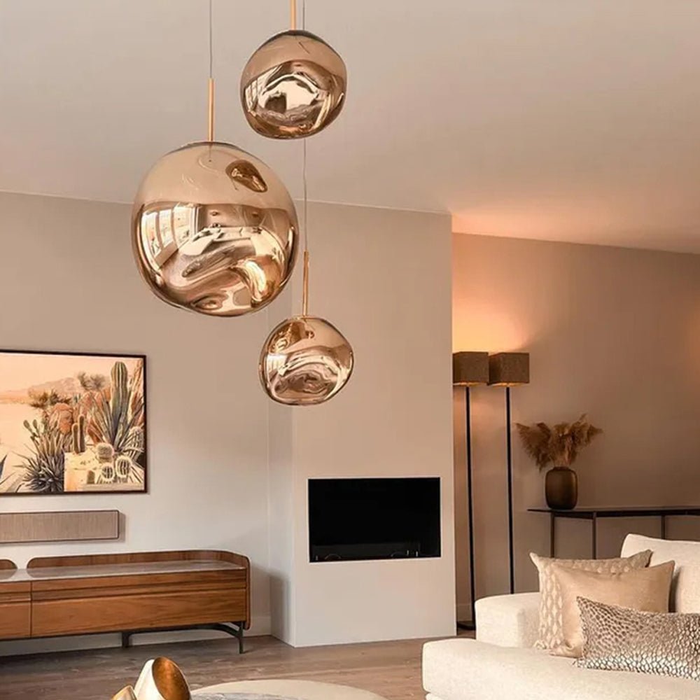 Lava Chandelier Villa Loft Duplex Stairwell Pendant Light - Gold1 Ball - DIA 7.87'' / 20cmcasivra