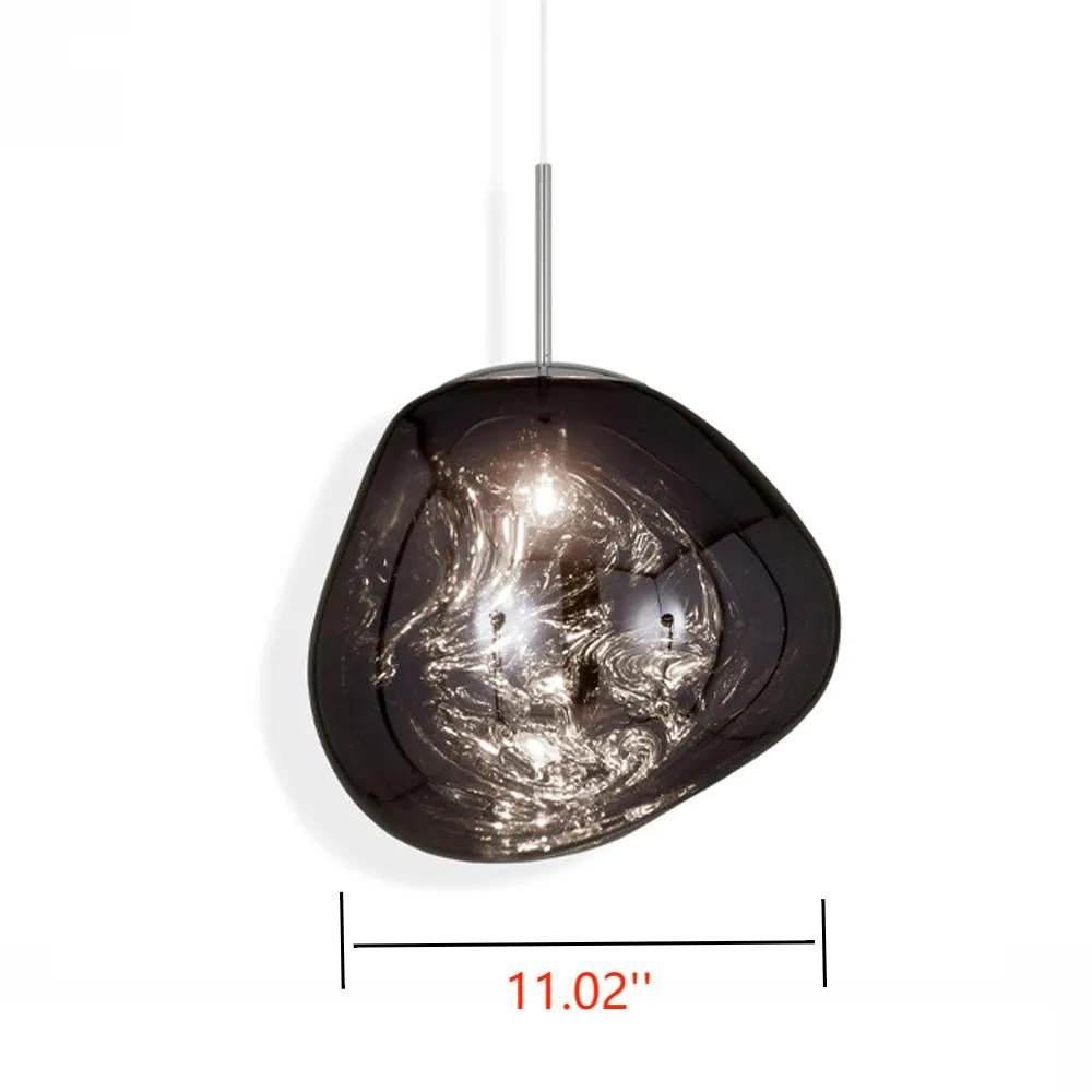 Lava Chandelier Villa Loft Duplex Stairwell Pendant Light - Smokey Gray1 Ball - DIA 11.02'' / 28cmcasivra