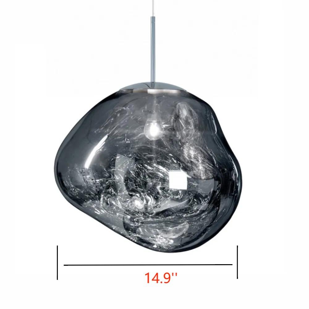 Lava Chandelier Villa Loft Duplex Stairwell Pendant Light - Silver1 Ball - DIA 14.9'' / 38cmcasivra