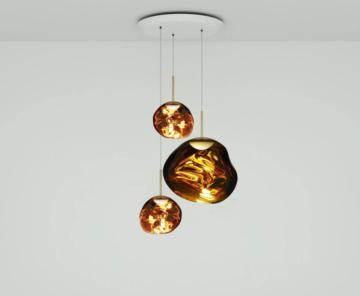 Lava Chandelier Villa Loft Duplex Stairwell Pendant Light - Gold3 Ballscasivra