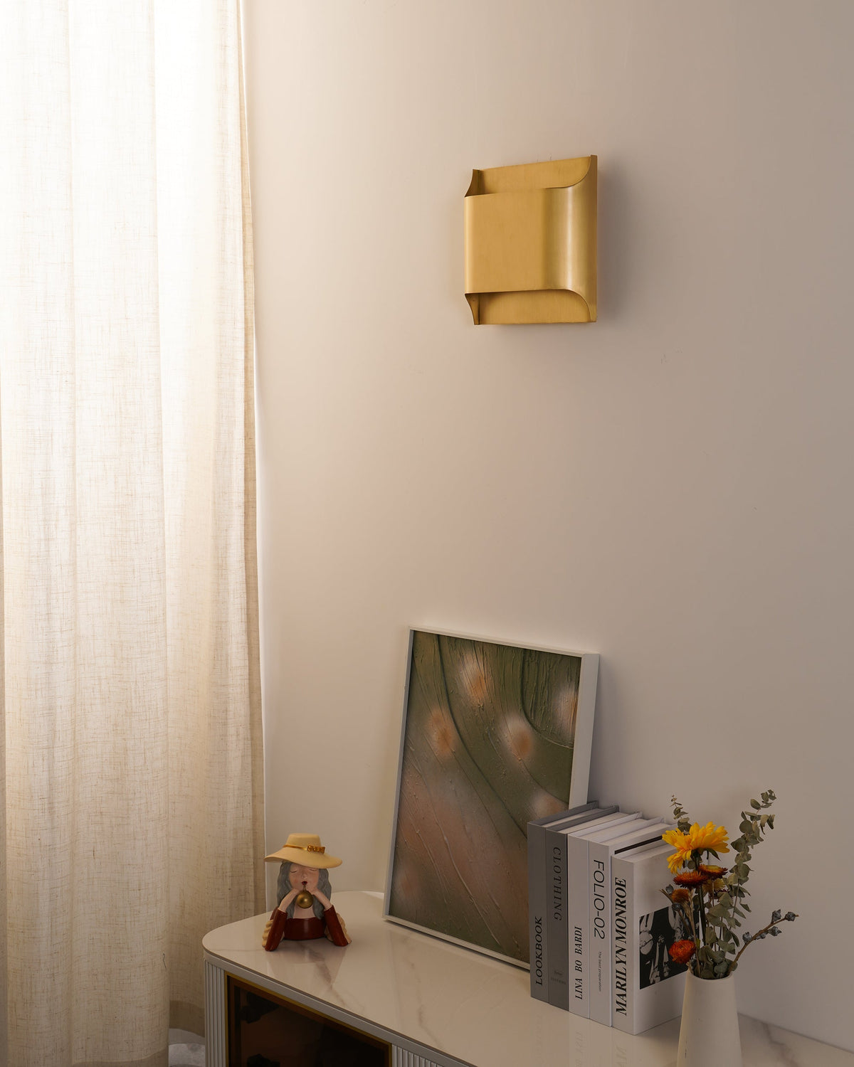 Leclerc Wall Lamp - ∅ 9.8″ x H 9.8″ / Dia 25cm x H 25cmBrasscasivra