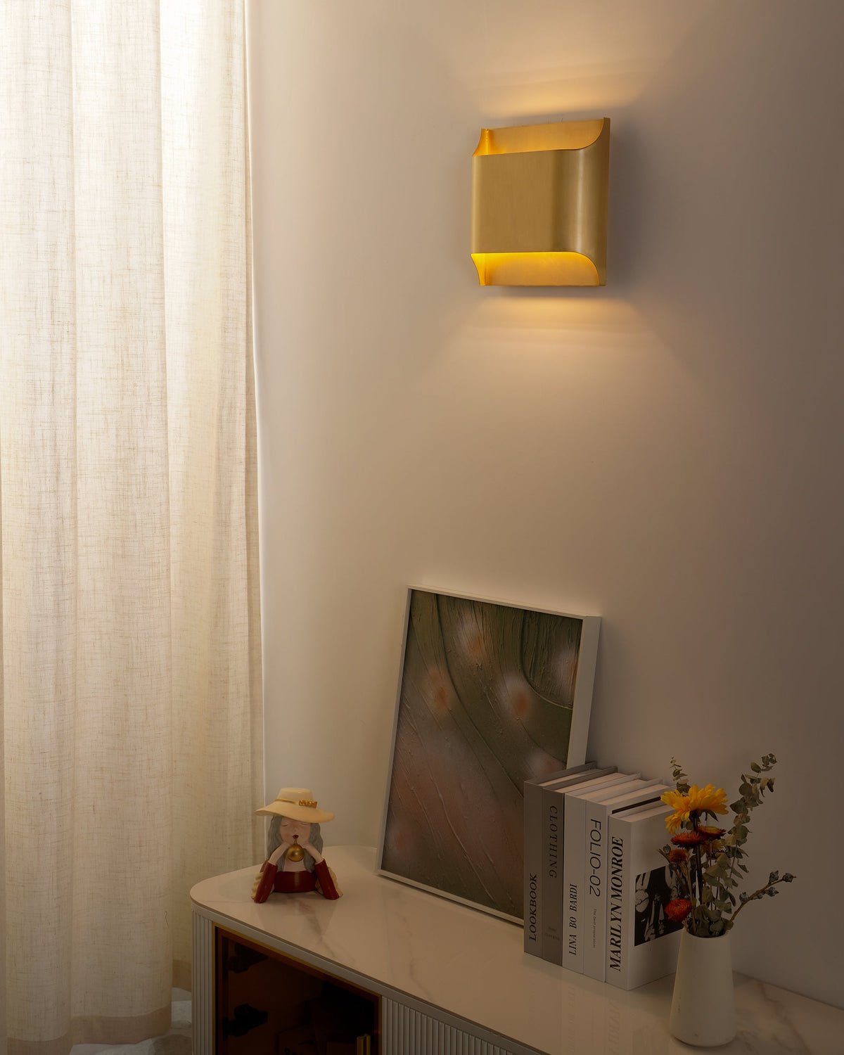 Leclerc Wall Lamp - ∅ 9.8″ x H 9.8″ / Dia 25cm x H 25cmBrasscasivra