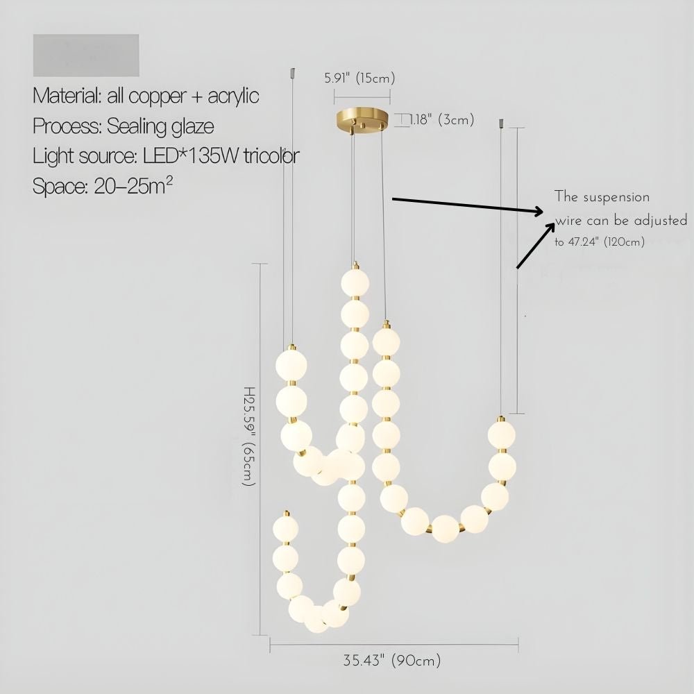 Lexi Modern Acrylic Orb Chandelier - Warm white 3000Kcasivra