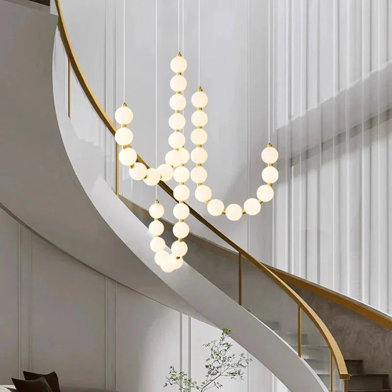 Lexi Modern Acrylic Orb Chandelier - Cool white 6000Kcasivra