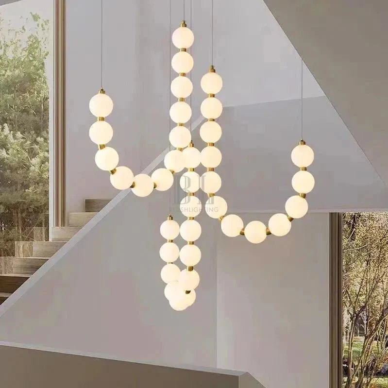 Lexi Modern Acrylic Orb Chandelier - Cool white 6000Kcasivra