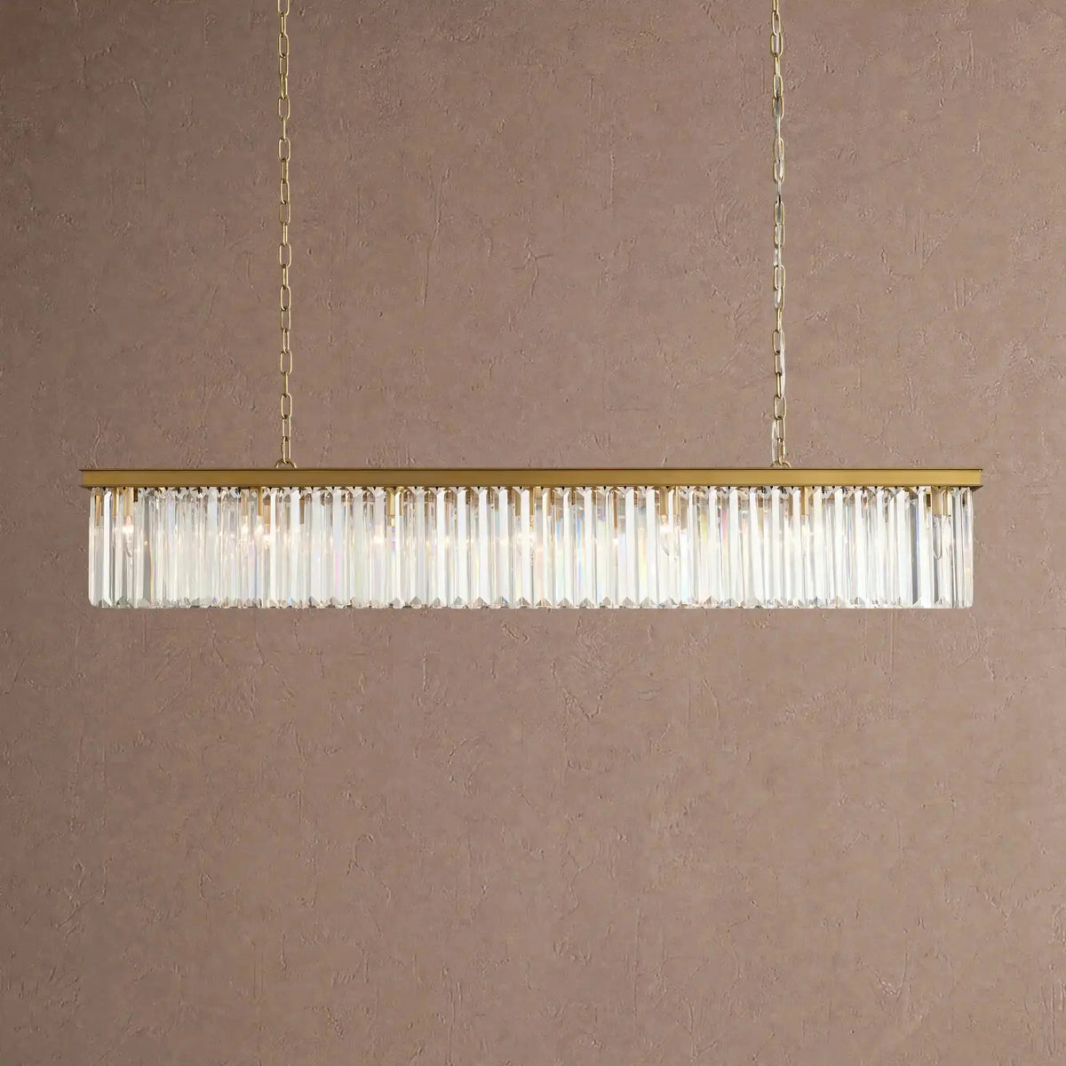 Langley Rectangular Chandelier 60''72'' - 60''Brasscasivra