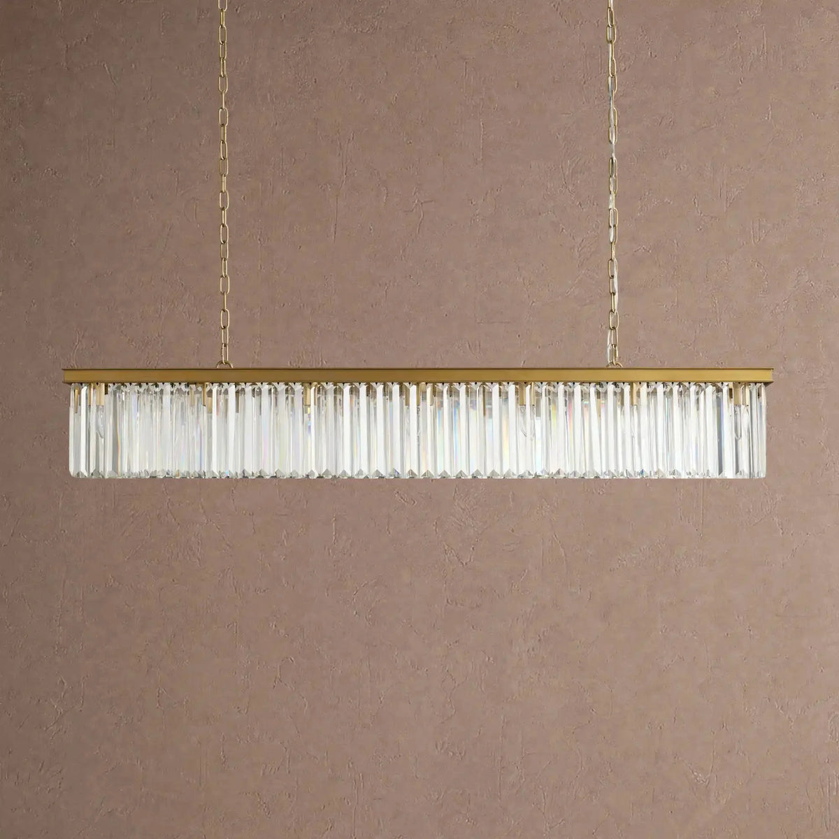 Langley Rectangular Chandelier 60''72'' - 72''Brasscasivra