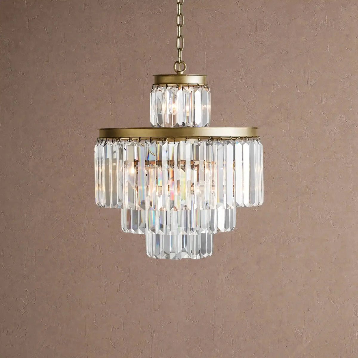 Langley Tiered Round Chandelier Lighting - 11-Light 20.5''Antique Brasscasivra