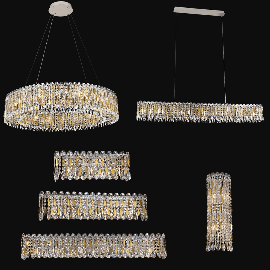 Light Luxury Crystal Beads Drum Collection Flush Mounted/Rectangle/Round Chandelier - Flush Mount/Round/3 Lights/D15.5"*H6.5"/6kgChrome Finish+Stainless Steel Leavescasivra