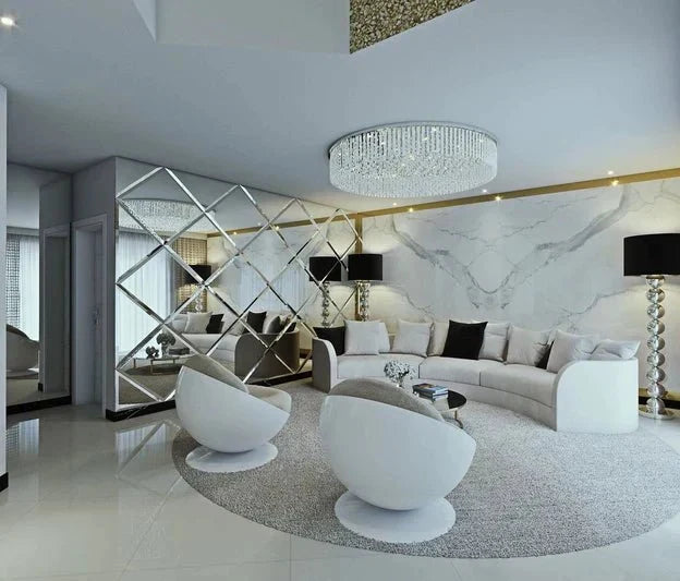 Light Luxury Round/Oval Flush Mount Crystal Chandelier - Oval: L31.5"*W15.8"*H11.8"Warm Lightcasivra