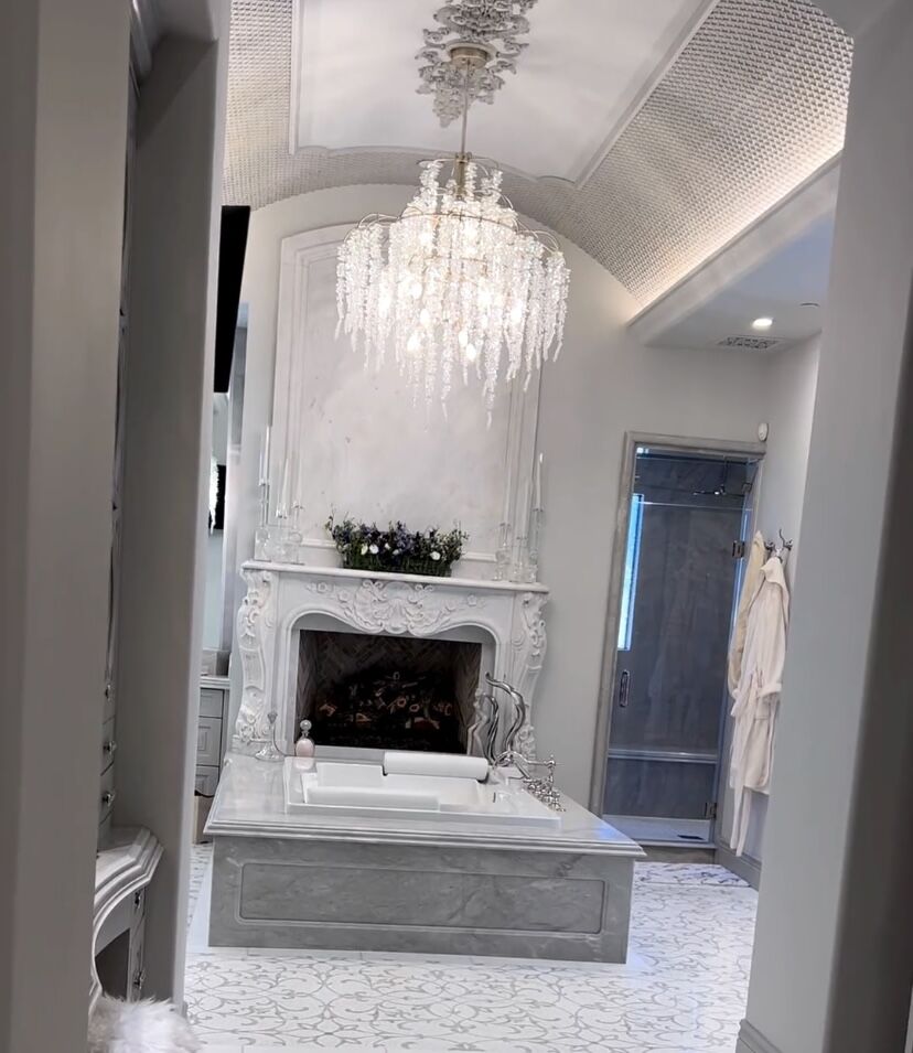 Light Luxury Silver Flower Branch Chandelier with Icicle Details for Bedroom Dining Room and Hallway - 9 Lights/D 23.6"*H 27.8"Warm Lightcasivra