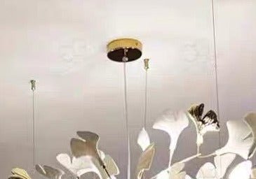 Linear Ginkgo Ceramic Chandelier for Dining Room/Kitchen Island-Chandeliers-casivra-casivra