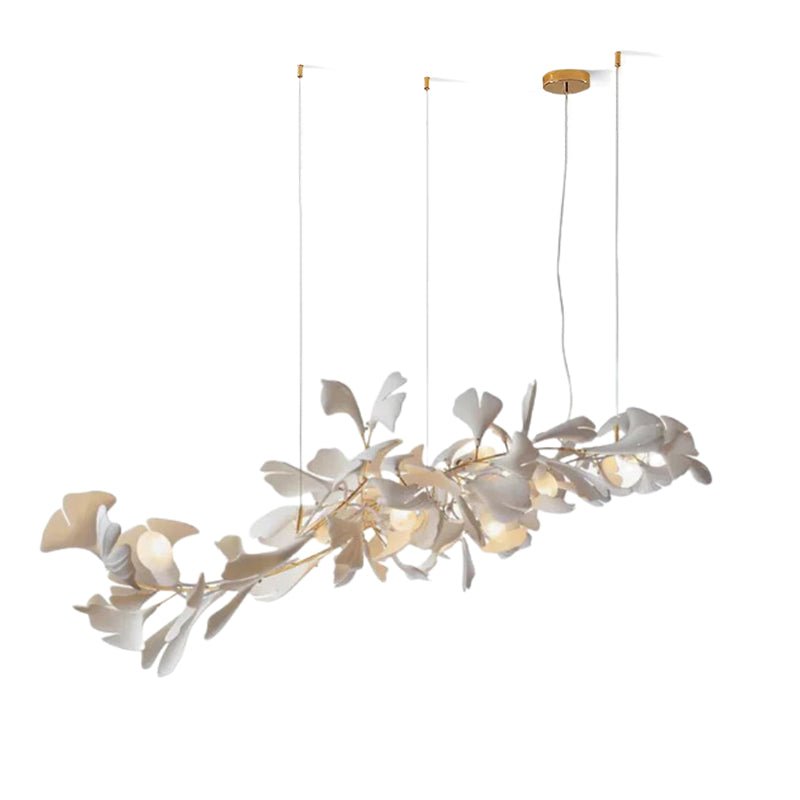Linear Ginkgo Ceramic Chandelier for Dining Room/Kitchen Island-Chandeliers-casivra-casivra