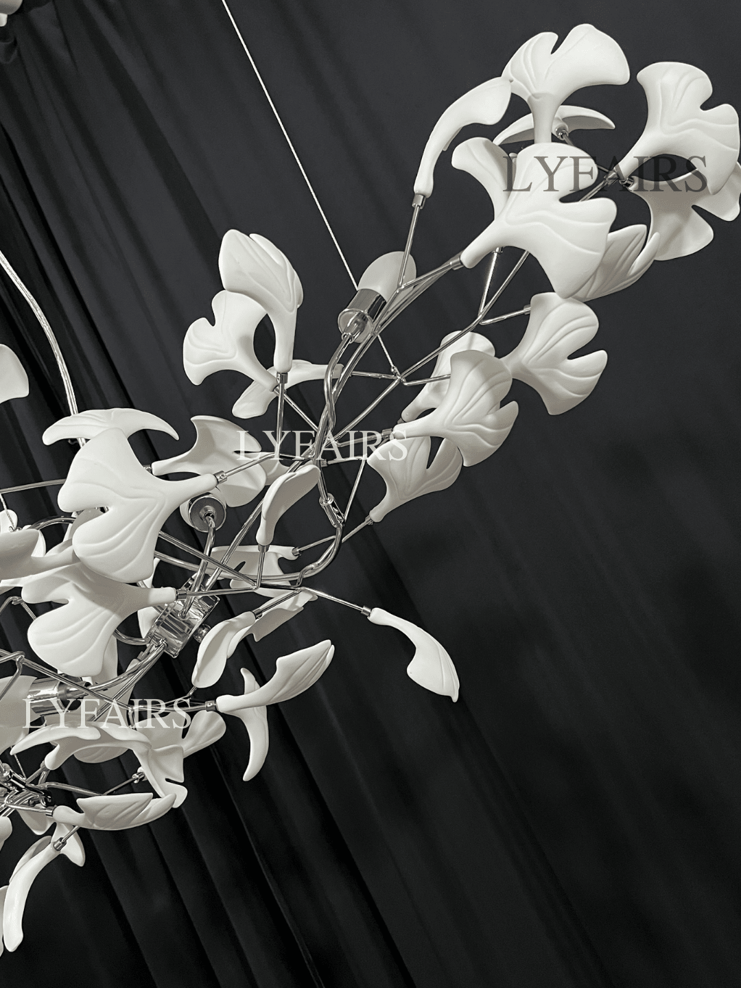 Linear Ginkgo Ceramic Chandelier for Dining Room/Kitchen Island-Chandeliers-casivra-casivra