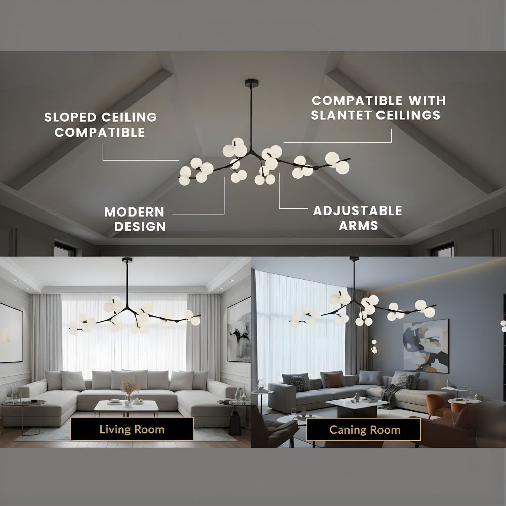 Lio Modern Tree Branch Ceiling Light Fixture - Gold48.4"(123cm)Warm Light 3000Kcasivra