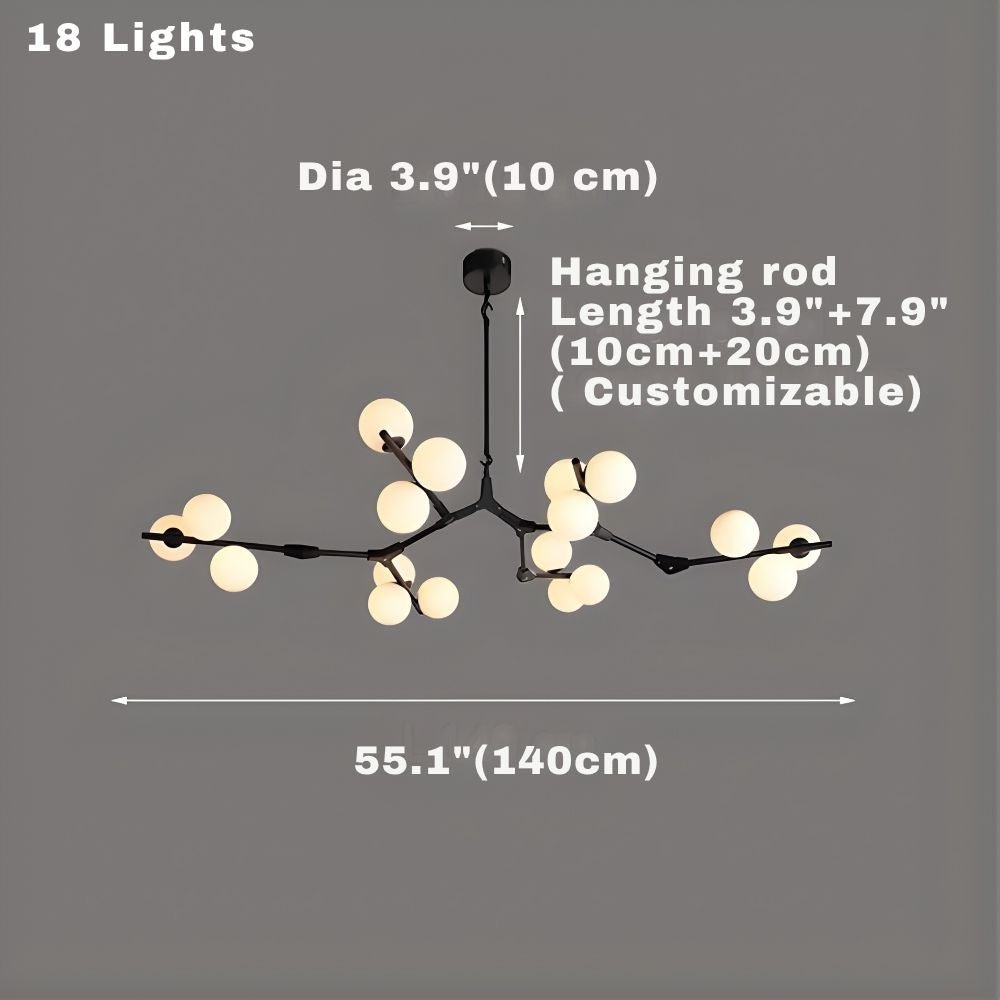 Lio Modern Tree Branch Ceiling Light Fixture - Gold48.4"(123cm)Warm Light 3000Kcasivra