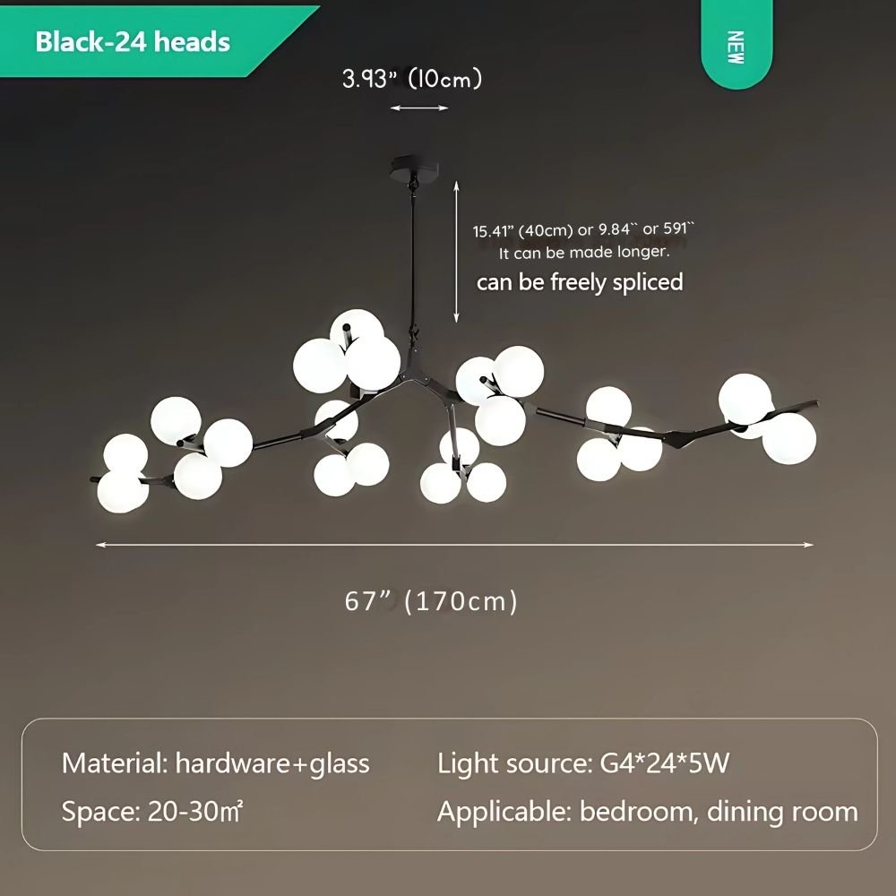 Lio Modern Tree Branch Ceiling Light Fixture - Gold48.4"(123cm)Warm Light 3000Kcasivra