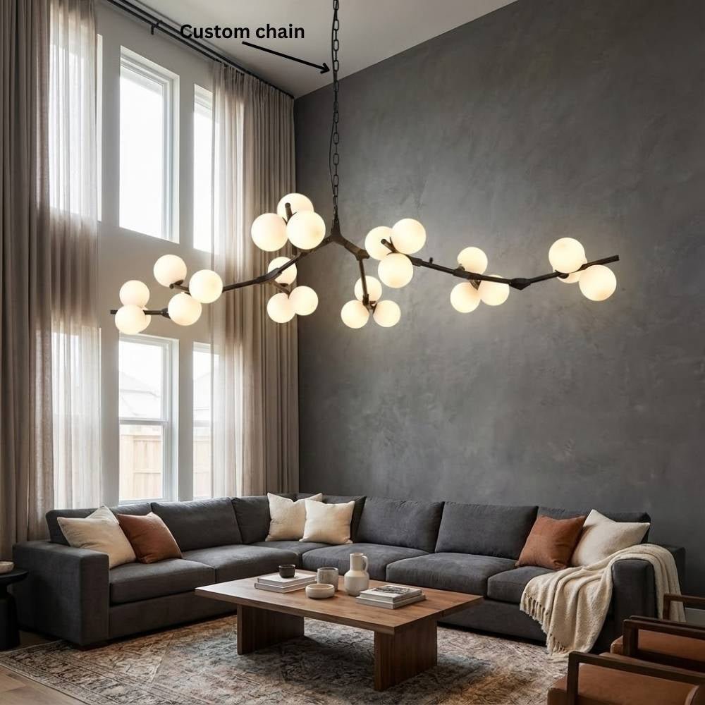 Lio Modern Tree Branch Ceiling Light Fixture - Gold48.4"(123cm)Warm Light 3000Kcasivra